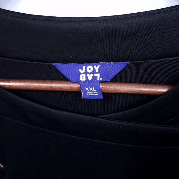 JoyLab Asymmetrical Zip Moto Jacket XXL Black Scuba Knit Biker Goth Edgy - Picture 5 of 11